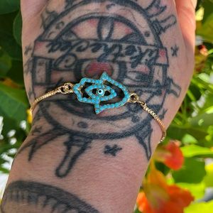 Hamsa/evil eye bracelet